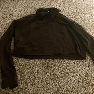 h&m cropped collar top